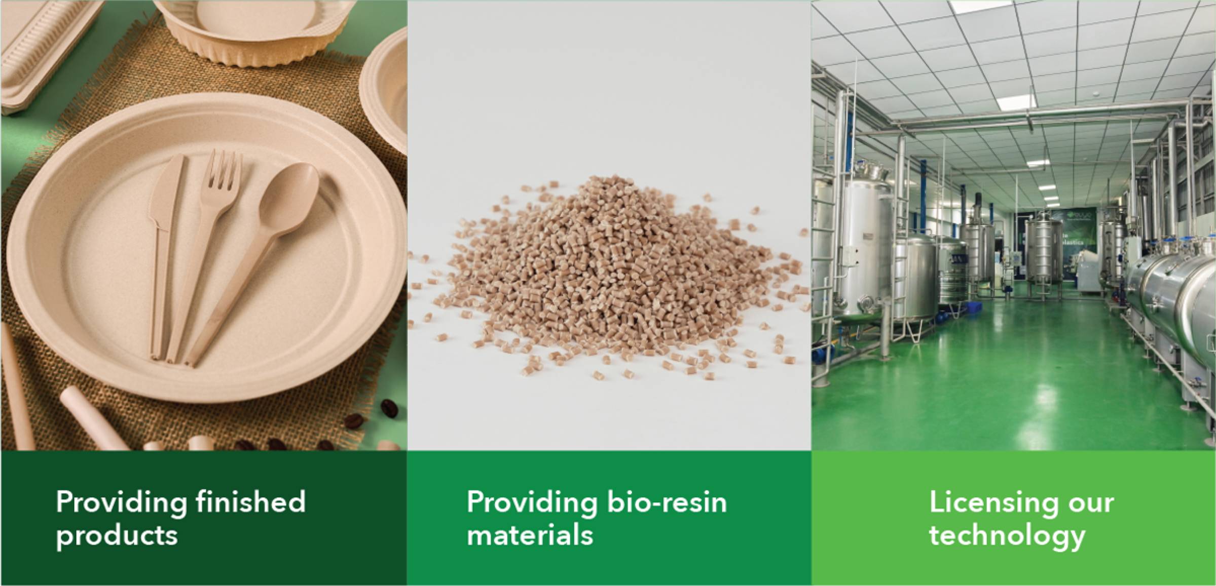 BUYO Solutions - Finished Products, Bio-resin Materials, Technology Licensing